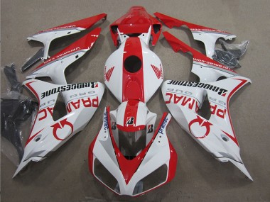 Carénage Moto CBR 1000 RR 06-07 - Blanc Rouge PRAMAC
