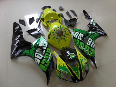 Carénage Moto CBR 1000 RR 06-07 - Vert Jaune Rossi
