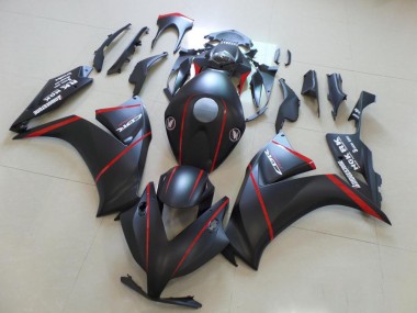 Carénage Moto CBR 1000 RR 12-16 - Matte Bladk avec Rouge Bande