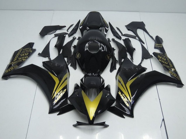 Carénage Moto CBR 1000 RR 12-16 - Noir Brillant et Or Carénage Moto CBR 1000 RR 12-16 - Noir Brillant et Or