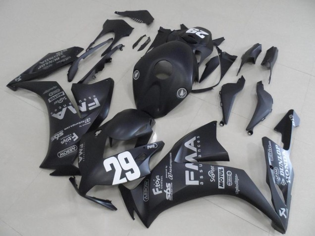 Carénage Moto CBR 1000 RR 12-16 - Noir Mat Gris Décalque 29 Carénage Moto CBR 1000 RR 12-16 - Noir Mat Gris Décalque 29