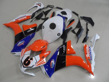 Carénage Moto CBR 1000 RR 12-16 - Orange Blanc TT Legend