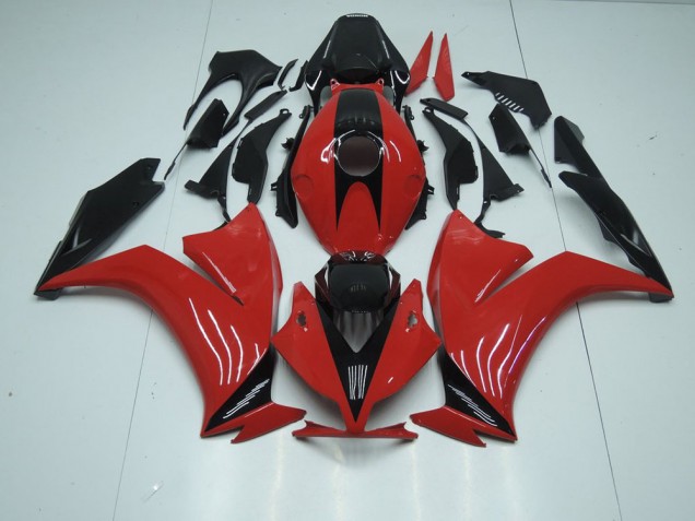 Carénage Moto CBR 1000 RR 12-16 - Rouge Noir avec No Décalque Carénage Moto CBR 1000 RR 12-16 - Rouge Noir avec No Décalque