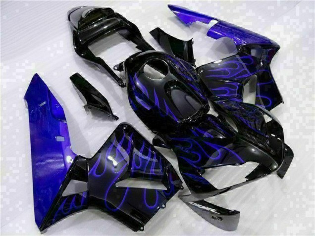 Carénage Moto CBR 600 RR 03-04 - Noir avec Bleu Flamme Carénage Moto CBR 600 RR 03-04 - Noir avec Bleu Flamme