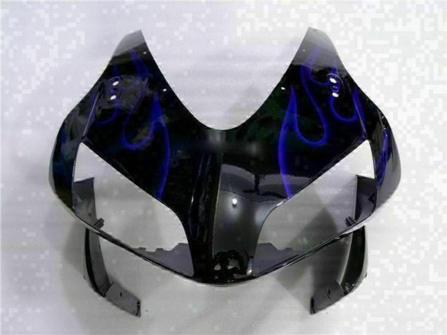 Carénage Moto CBR 600 RR 03-04 - Noir avec Bleu Flamme Carénage Moto CBR 600 RR 03-04 - Noir avec Bleu Flamme