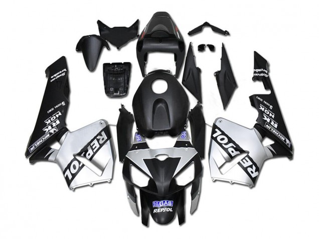 Carénage Moto CBR 600 RR 05-06 - Argent Repsol Noir Carénage Moto CBR 600 RR 05-06 - Argent Repsol Noir