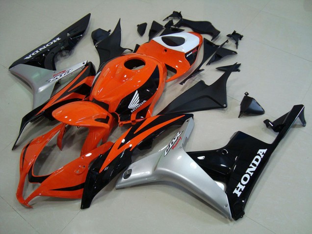Carénage Moto CBR 600 RR 07-08 - Orange Argent Noir Carénage Moto CBR 600 RR 07-08 - Orange Argent Noir