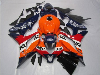 Carénage Moto CBR 600 RR 07-08 - Orange Bleu Noir Repsol