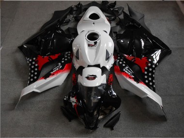 Carénage Moto CBR 600 RR 09-12 - Noir Blanc Rouge