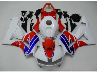 Carénage Moto CBR 600 RR 13-21 - Blanc Bleu Rouge