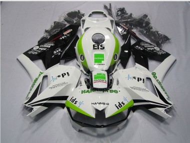Carénage Moto CBR 600 RR 13-21 - Blanc Vert Hannspree ETS
