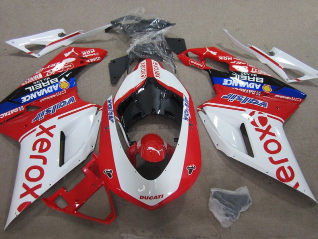 Carénage Moto Ducati 1098 07-14 - Blanc Rouge Xerox Carénage Moto Ducati 1098 07-14 - Blanc Rouge Xerox