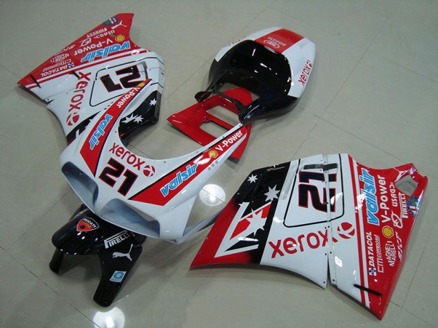 Carénage Moto Ducati 748 916 996 996S 93-05 - Rouge Blanc Xerox 21 Carénage Moto Ducati 748 916 996 996S 93-05 - Rouge Blanc Xerox 21