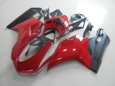Carénage Moto Ducati 848 1098 1198 07-14 - Rouge Noir