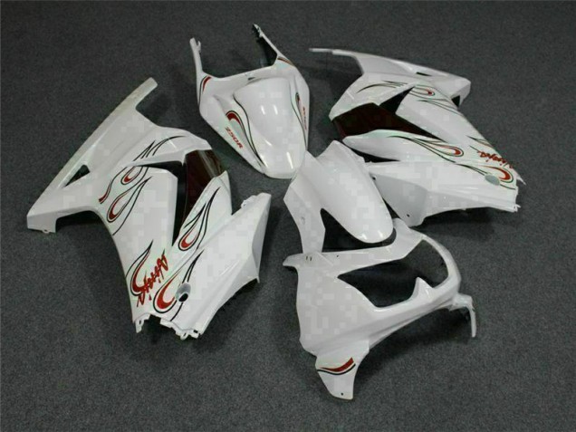 Carénage Moto EX250 08-12 - Blanc Rouge Carénage Moto EX250 08-12 - Blanc Rouge
