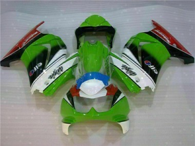 Carénage Moto EX250 08-12 - Blanc Vert Noir Ninja