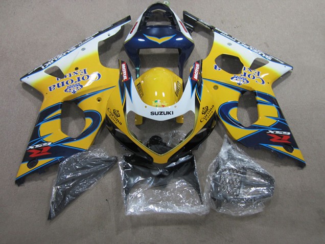 Carénage Moto GSXR 1000 K1 00-02 - Jaune Bleu Corona Extra Carénage Moto GSXR 1000 K1 00-02 - Jaune Bleu Corona Extra