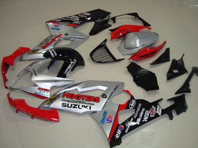 Carénage Moto GSXR 1000 K5 05-06 - Argent et Rouge