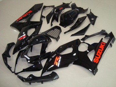 Carénage Moto GSXR 1000 K5 05-06 - Noir Brillant Rouge Décalque