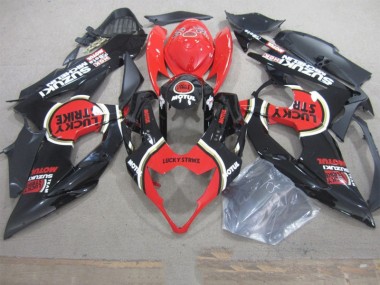 Carénage Moto GSXR 1000 K5 05-06 - Noir Lucky Strike Rouge Motul