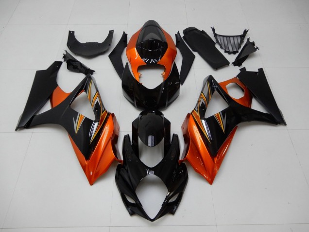 Carénage Moto GSXR 1000 K7 07-08 - Orange Noir Carénage Moto GSXR 1000 K7 07-08 - Orange Noir