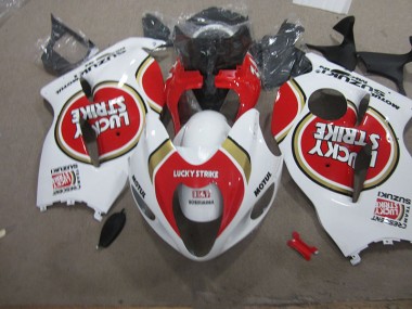 Carénage Moto GSXR 1300 Hayabusa 96-07 - Blanc Lucky Strike Motul