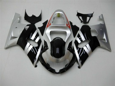 Carénage Moto GSXR 600 / 750 K1 K2 K3 01-03 - Noir Argent