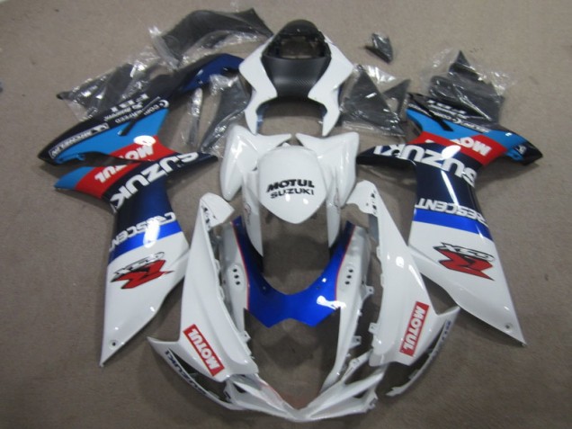 Carénage Moto GSXR 600 K11 11-24 - Blanc Bleu Motul