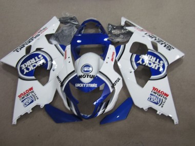 Carénage Moto GSXR 600 K4 04-05 - Bleu Blanc Lucky Strike Motul