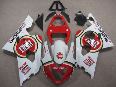 Carénage Moto GSXR 600 K4 04-05 - Rouge Blanc Lucky Strike Motul
