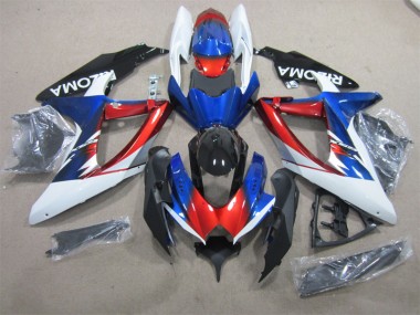 Carénage Moto GSXR 600 K8 08-10 - Bleu Rouge Blanc