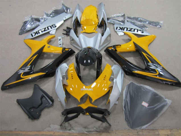 Carénage Moto GSXR 600 K8 08-10 - Jaune Blanc Noir Carénage Moto GSXR 600 K8 08-10 - Jaune Blanc Noir