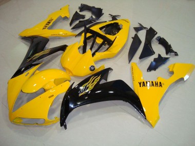 Carénage Moto R1 04-06 - Jaune Noir Flamme