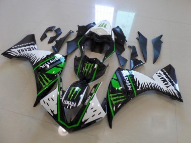 Carénage Moto R1 09-11 - Blanc Vert Big Monster