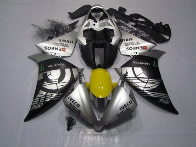 Carénage Moto R1 12-14 - Noir Argent Iveco Yamalube Monster Carénage Moto R1 12-14 - Noir Argent Iveco Yamalube Monster