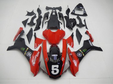Carénage Moto R1 15-19 - Noir Rouge 5