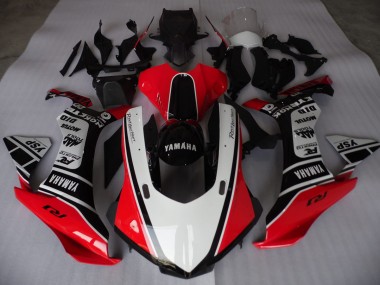 Carénage Moto R1 15-19 - Rouge Blanc Noir