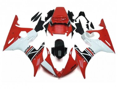 Carénage Moto R6 03-05 - Rouge Blanc Noir