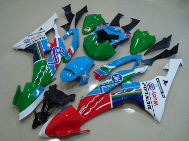 Carénage Moto R6 08-16 - Bleu Blanc Fiat Vert Rouge Wudy Motul Dunlop