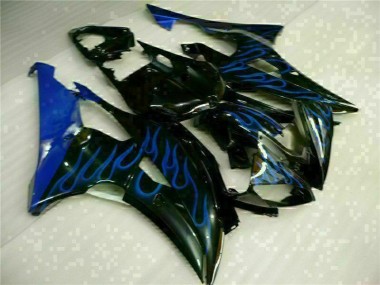 Carénage Moto R6 08-16 - Bleu Flamme Noir