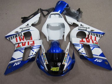 Carénage Moto R6 98-02 - Blanc Bleu Fiat 46