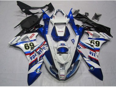 Carénage Moto S1000RR 09-14 - Blanc Bleu Sterilgarda 69