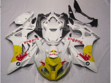 Carénage Moto S1000RR 09-14 - Jaune Blanc Red Bull