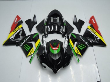 Carénage Moto ZX10R 03-05 - Noir Jaune Monster