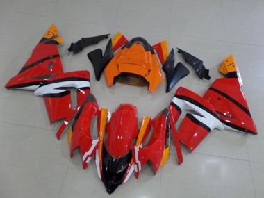 Carénage Moto ZX10R 03-05 - Orange Noir et Blanc