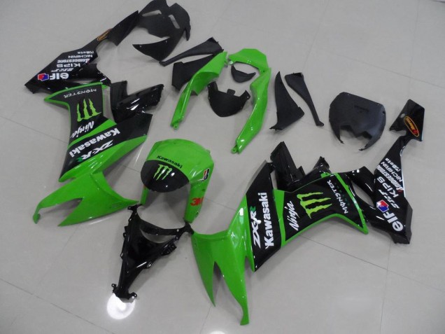 Carénage Moto ZX10R 08-10 - Vert et Noir Monster