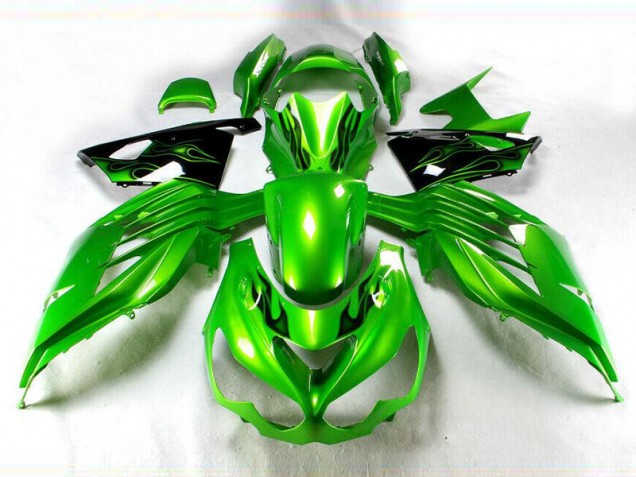 Carénage Moto ZX14R ZZR 1400 12-21 - Vert Noir Carénage Moto ZX14R ZZR 1400 12-21 - Vert Noir