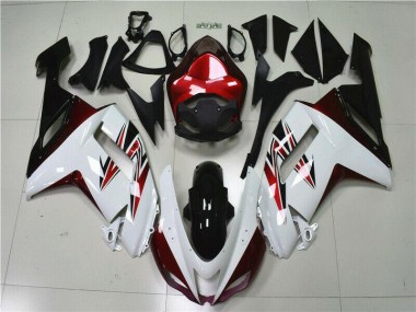 Carénage Moto ZX6R 07-08 - Blanc Noir Rouge