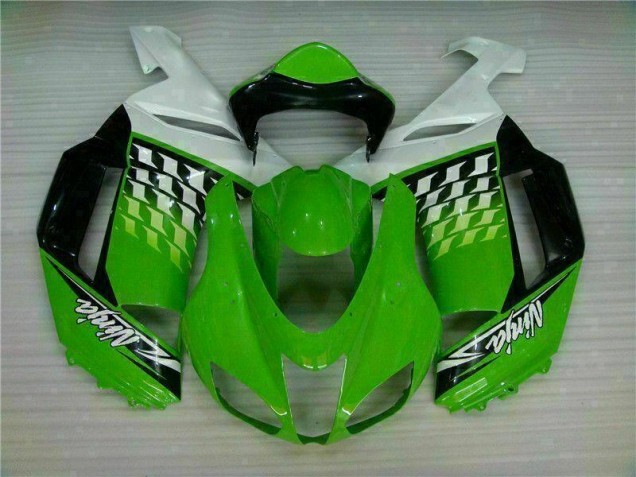 Carénage Moto ZX6R 07-08 - Vert Blanc Ninja Carénage Moto ZX6R 07-08 - Vert Blanc Ninja