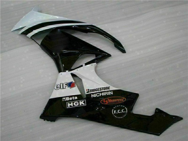 Carénage Moto ZX6R 09-12 - Noir Blanc 3M Touch4 Carénage Moto ZX6R 09-12 - Noir Blanc 3M Touch4